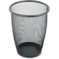 Safco 5 gal Round Round Mesh Wastebaskets, Black, Steel SAF9717BL